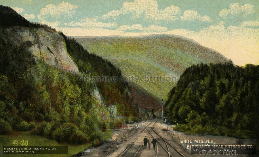 Postcard: White Mountains, New Hampshire.  Elephant